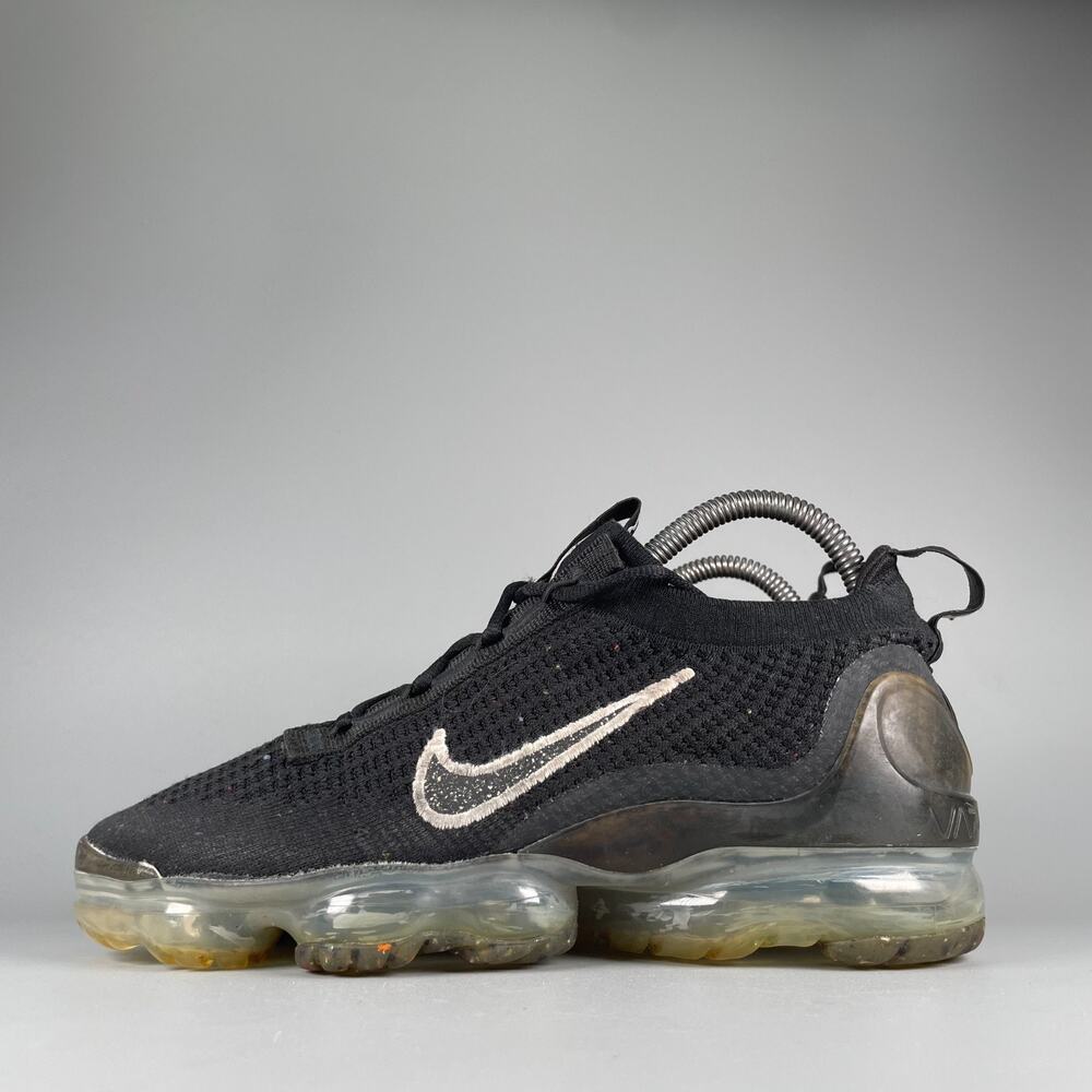 Nike Air VaporMax 2021 Flyknit Women's 7.5 Black Running Sneakers Casual Shoes